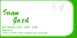 ivan goth business card